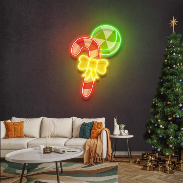 Christmas Candy Cane LED Neon Sign