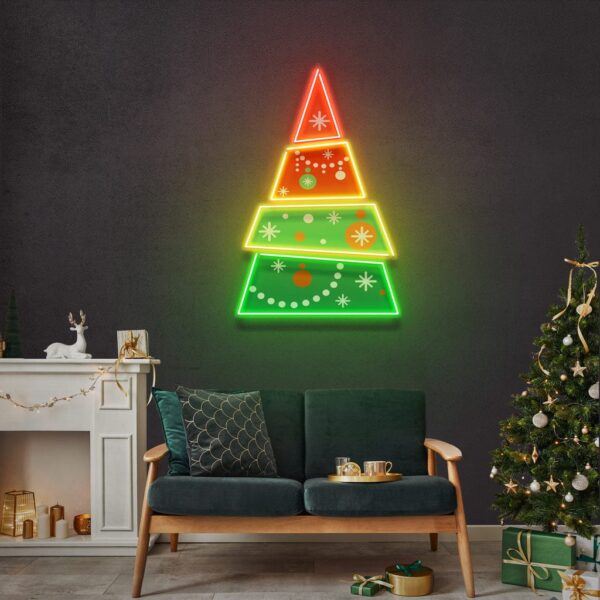 Christmas Tree Pyramid LED Neon Sign