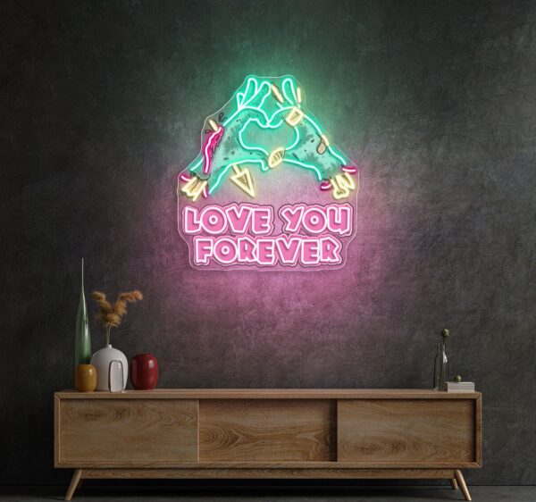 Risen for Love: A Valentine’s Zombie Glow Neon Sight Light Artwork