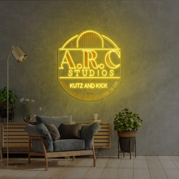 Custom Neon Sign for ARC STUDIOS BY KUTZANDKICKZ