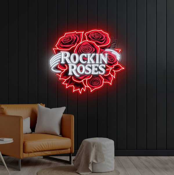 Custom Neon Sign for Rockin Roses
